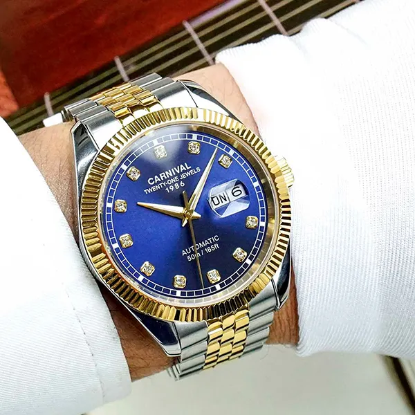 Đồng Hồ Nam Carnival Automatic Watch 8131G-CV-X Màu Bạc Xanh - Đồng hồ - Vua Hàng Hiệu