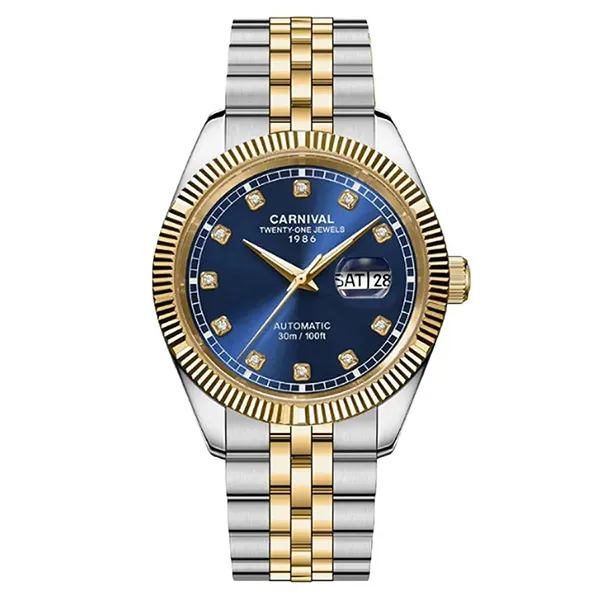 Đồng Hồ Nam Carnival Automatic Watch 8131G-CV-X Màu Bạc Xanh - Đồng hồ - Vua Hàng Hiệu