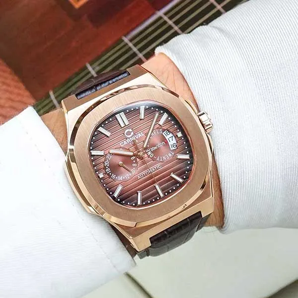 Đồng Hồ Nam Carnival Automatic Watch 8158G-VH-DD-N Màu Nâu - Đồng hồ - Vua Hàng Hiệu