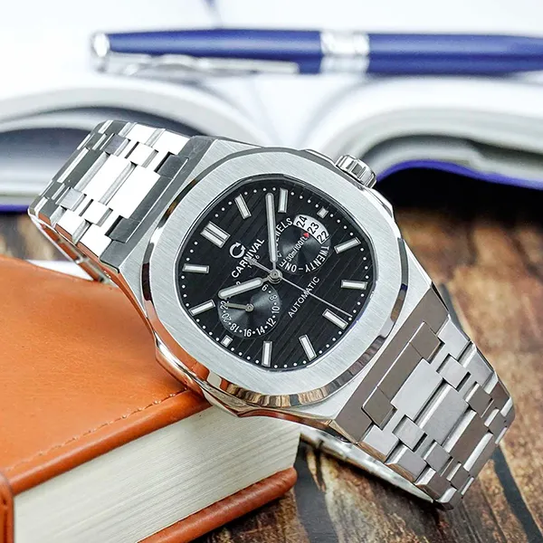 Đồng Hồ Nam Carnival Automatic Watch 8158G-VT-D Màu Bạc/Đen
