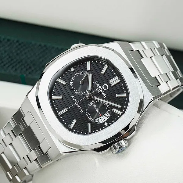 Đồng Hồ Nam Carnival Automatic Watch 8158G-VT-D Màu Bạc/Đen