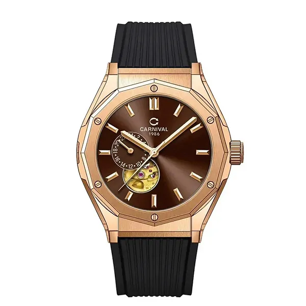 Đồng Hồ Nam Carnival Automatic Watch 8189G-VH-DCS-N Màu Đen/Nâu - Đồng hồ - Vua Hàng Hiệu