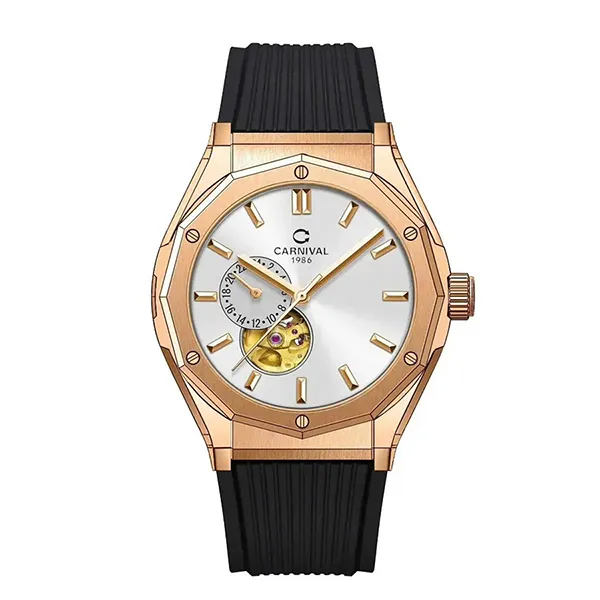 Đồng Hồ Nam Carnival Automatic Watch 8189G-VH-DCS-T Màu Đen/Trắng - Đồng hồ - Vua Hàng Hiệu