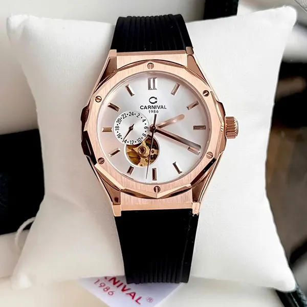 Đồng Hồ Nam Carnival Automatic Watch 8189G-VH-DCS-T Màu Đen/Trắng - Đồng hồ - Vua Hàng Hiệu