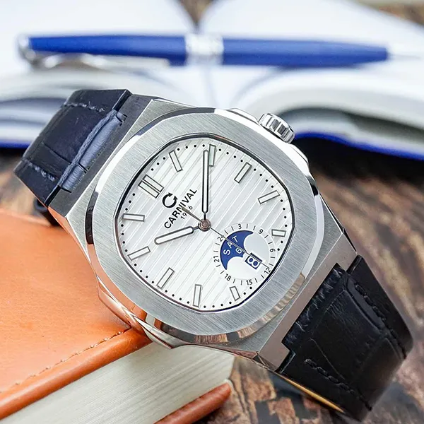 Đồng Hồ Nam Carnival Silver Dial Watch 8110G1-VT-DD-T Màu Bạc - Đồng hồ - Vua Hàng Hiệu