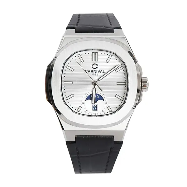Đồng Hồ Nam Carnival Silver Dial Watch 8110G1-VT-DD-T Màu Bạc - Đồng hồ - Vua Hàng Hiệu