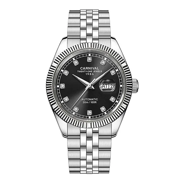Đồng Hồ Nam Carnival Watch 8131G-VT-D Màu Đen