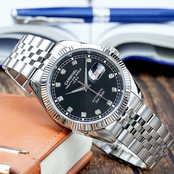 Đồng Hồ Nam Carnival Watch 8131G-VT-D Màu Đen