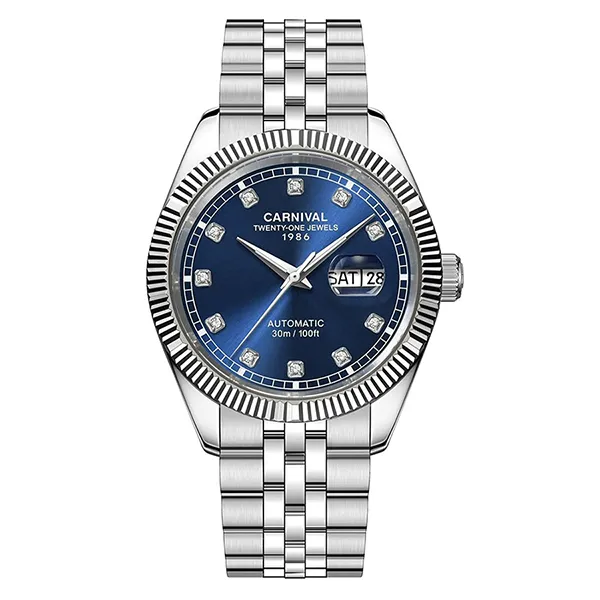 Đồng Hồ Nam Carnival Watch 8131G-VT-X Màu Xanh Navy - Bạc