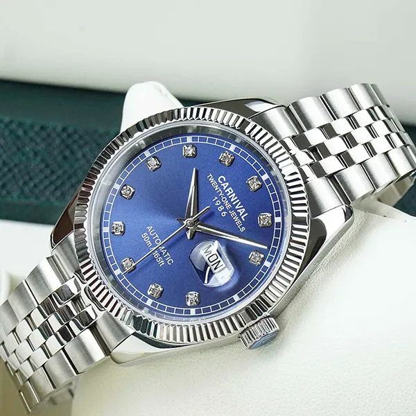 Đồng Hồ Nam Carnival Watch 8131G-VT-X Màu Xanh Navy - Bạc