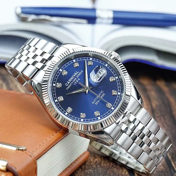 Đồng Hồ Nam Carnival Watch 8131G-VT-X Màu Xanh Navy - Bạc