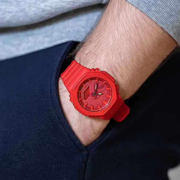 Đồng Hồ Nam Casio G-Shock GA2100-4A Red Dial Màu Đỏ - Đồng hồ - Vua Hàng Hiệu