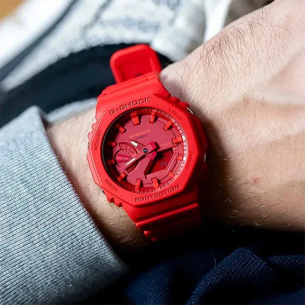 Đồng Hồ Nam Casio G-Shock GA2100-4A Red Dial Màu Đỏ - Đồng hồ - Vua Hàng Hiệu