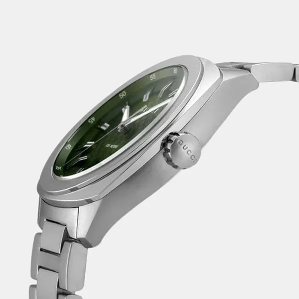Đồng Hồ Nam Gucci Green Dial Silver Tone Men's Watch YA142313 Màu Bạc - Xanh Lá