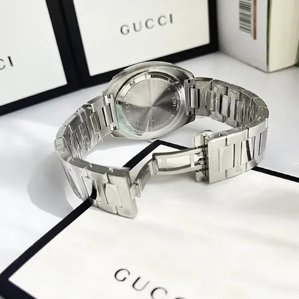 Đồng Hồ Nam Gucci Green Dial Silver Tone Watch YA142313 Màu Bạc Xanh Lá