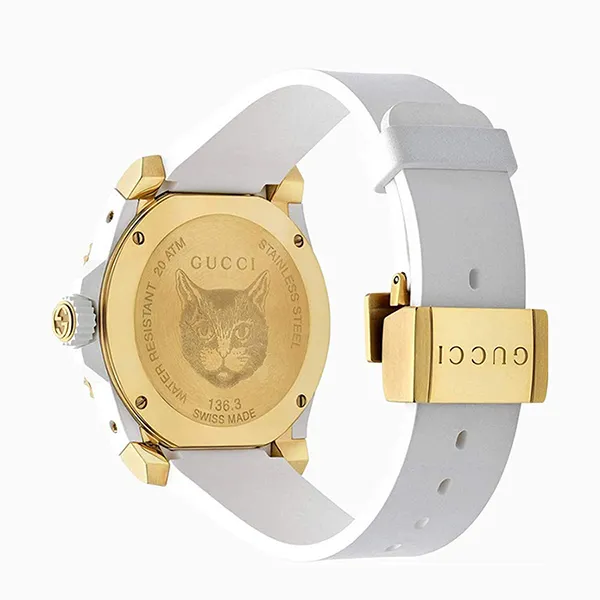 Đồng Hồ Nam Gucci Dive Cat Watch 40mm YA136322 Màu Trắng Đen