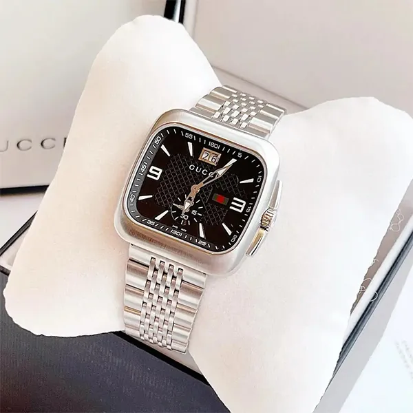 Đồng Hồ Nam Gucci Quartz G-Coupe YA131305 Màu Bạc Đen - Đồng hồ - Vua Hàng Hiệu
