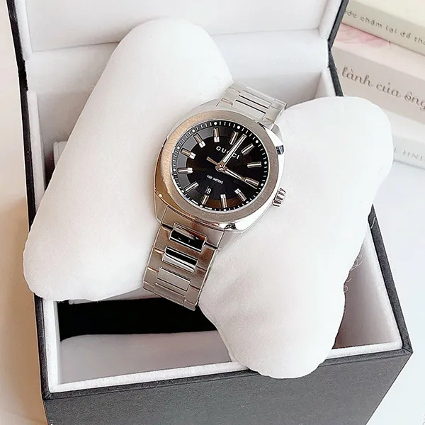 Đồng Hồ Nam Gucci Quartz YA142301 Màu Bạc Đen