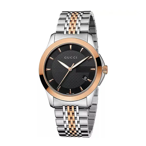 Đồng Hồ Nam Gucci Timeless Red Gold PVD Watch 38mm YA126410 Phối Màu