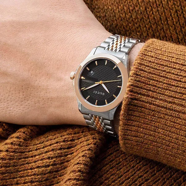 Đồng Hồ Nam Gucci Timeless Red Gold PVD Watch 38mm YA126410 Phối Màu