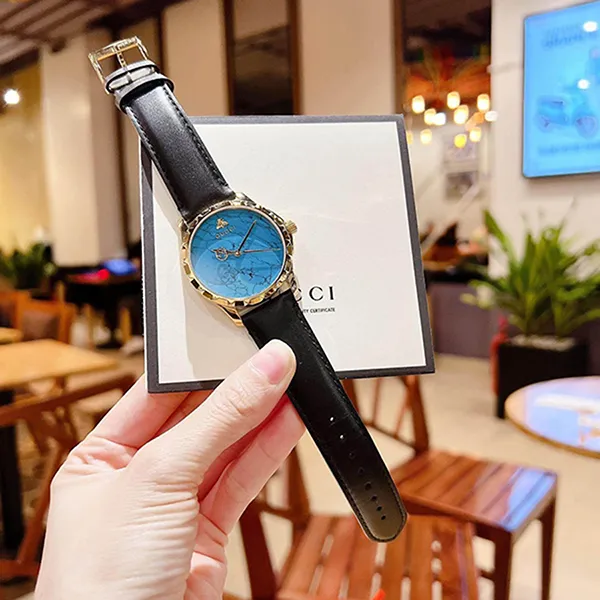 Đồng Hồ Nữ Gucci YA126462 Le Marché Des Merveilles 38mm Màu Đen Xanh