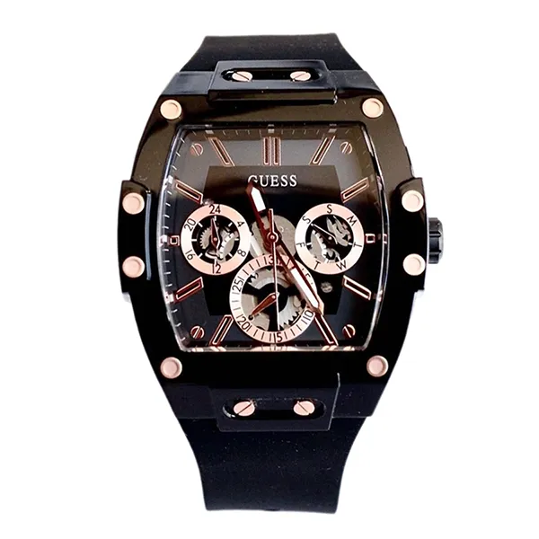 Đồng Hồ Nam Guess Quartz Nylon & Silicone Strap Chronograph GW0203G8 Màu Đen - Đồng hồ - Vua Hàng Hiệu