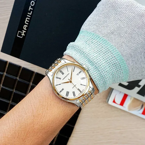 Đồng Hồ Nam Hamilton Classic Valiant Automatic Watch H39525214 Màu Vàng/Bạc