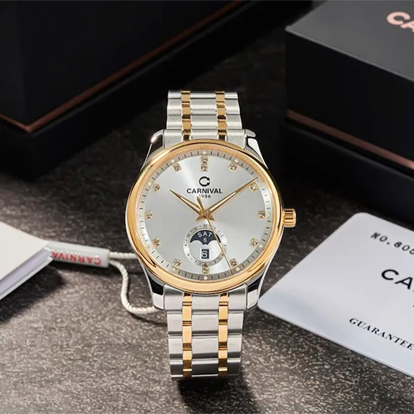 Đồng Hồ Nam Carnival Automatic 8105G-CV-T (8105G) Màu Vàng Trắng - Đồng hồ - Vua Hàng Hiệu