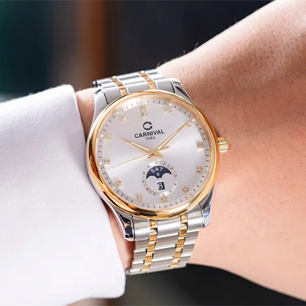 Đồng Hồ Nam Carnival Automatic 8105G-CV-T (8105G) Màu Vàng Trắng - Đồng hồ - Vua Hàng Hiệu