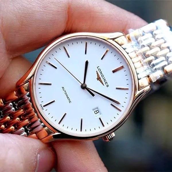 Đồng Hồ Nam Longines Automatic L4.960.1.12.7 Màu Bạc Vàng - Đồng hồ - Vua Hàng Hiệu