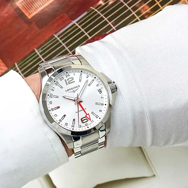 Đồng Hồ Nam Longines Conquest L3.687.4.76.6 (L36874766) Màu Bạc Trắng