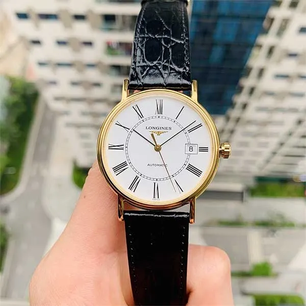 Đồng Hồ Nam Longines Presence Automatic L4.921.2.11.2 (L49212112) Màu Trắng Đen - Đồng hồ - Vua Hàng Hiệu