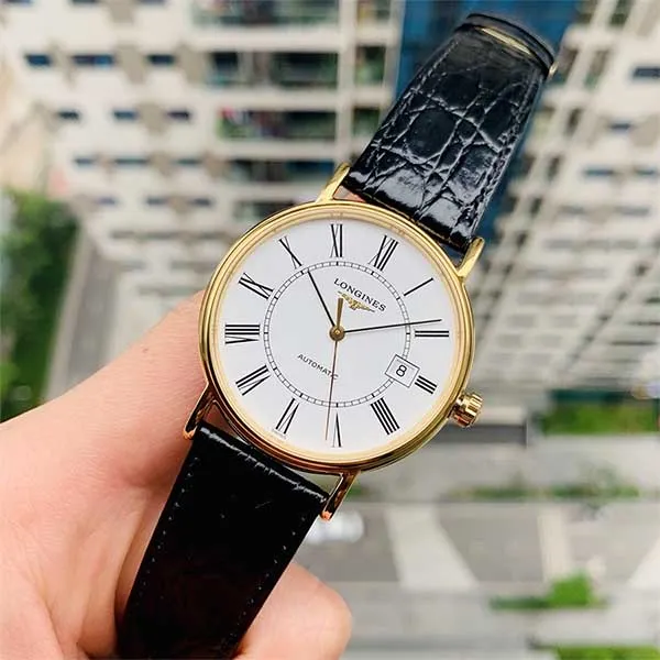 Đồng Hồ Nam Longines Presence Automatic L4.921.2.11.2 (L49212112) Màu Trắng Đen - Đồng hồ - Vua Hàng Hiệu