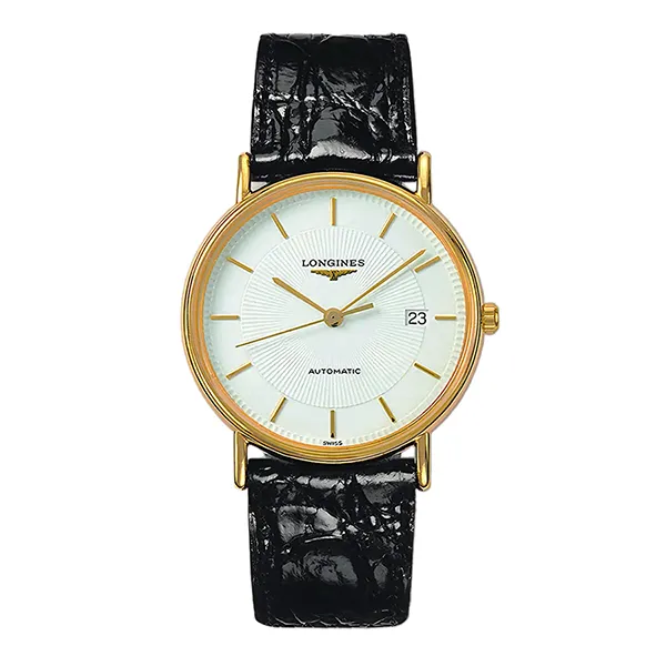 Đồng Hồ Nam Longines Presence Automatic White Dial L4.921.2.18.2 Màu Đen - Vàng - Đồng hồ - Vua Hàng Hiệu