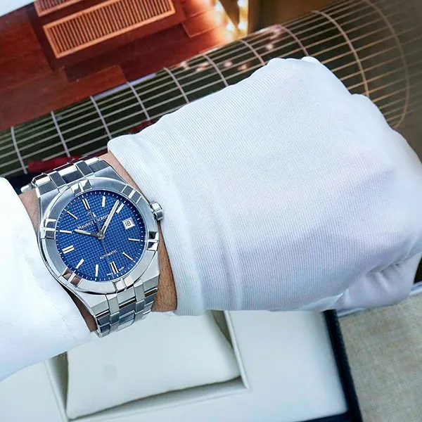 Đồng Hồ Nam Maurice Lacroix Aikon AI6007-SS002-430-2 (Kèm Dây Da) Màu Bạc Xanh - Đồng hồ - Vua Hàng Hiệu