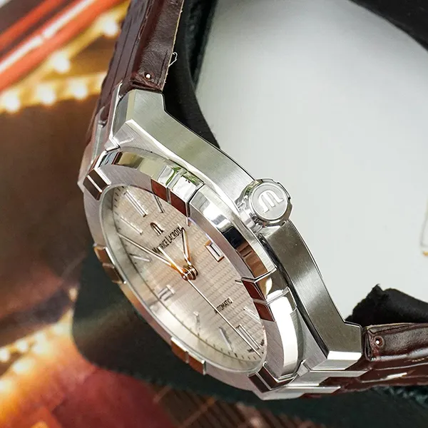 Đồng Hồ Nam Maurice Lacroix Aikon AI6008-SS001-130-1 Màu Nâu Trắng