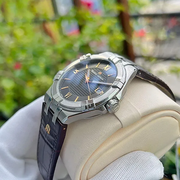 Đồng Hồ Nam Maurice Lacroix Aikon Quartz AI1008-SS001-333-1 (AI1008SS0013331) Màu Nâu Bạc - Đồng hồ - Vua Hàng Hiệu