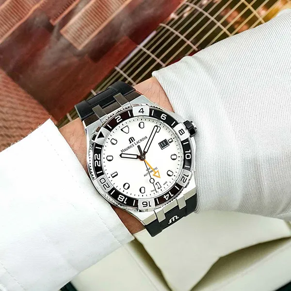 Đồng Hồ Nam Maurice Lacroix Aikon Venturer AI6158-SS001-130-2 Màu Đen - Đồng hồ - Vua Hàng Hiệu