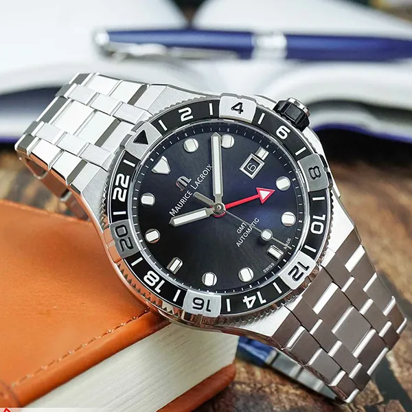 Đồng Hồ Nam Maurice Lacroix Aikon Venturer GMT AI6158-SS002-330-1 Màu Bạc