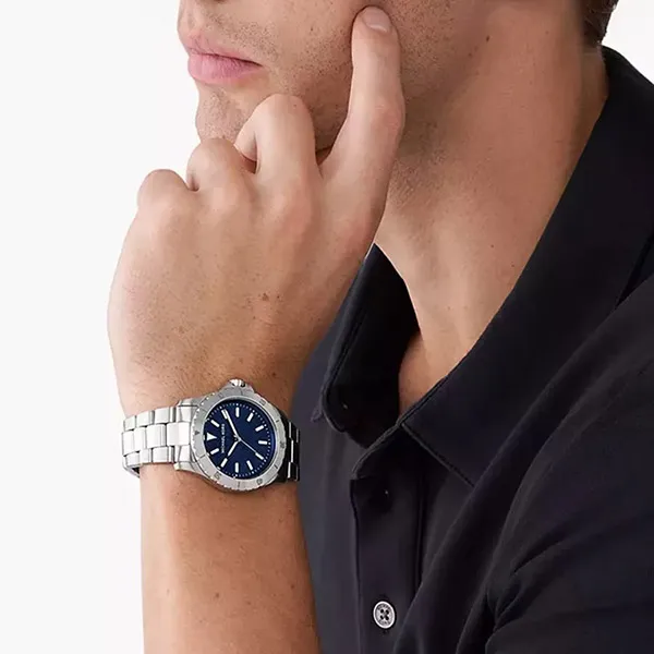 Đồng Hồ Nam Michael Kors MK Everest Blue Watch 40mm MK9079 Màu Xanh Bạc