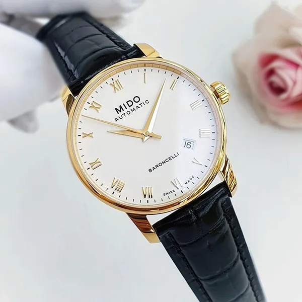 Đồng Hồ Nam Mido Baroncelli II Watch M8600.3.26.4 Màu Đen - Vàng