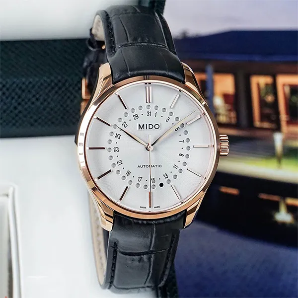 Đồng Hồ Nam Mido Belluna II Mysterious M024.407.36.031.09 Màu Đen Vàng Hồng