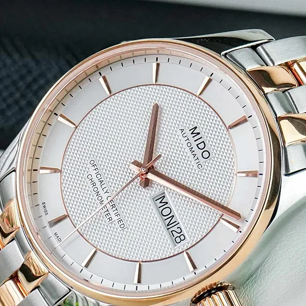 Đồng Hồ Nam Mido Belluna Watch M001.431.22.031.92 Màu Demi (Vàng Hồng - Bạc)