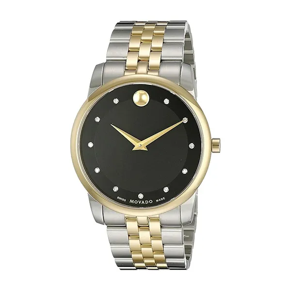 Đồng Hồ Nam Movado Classic Museum Watch 40mm 606879 Màu Bạc/Vàng