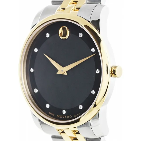 Đồng Hồ Nam Movado Classic Museum Watch 40mm 606879 Màu Bạc/Vàng