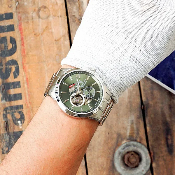 Đồng Hồ Nam Olym Pianus Automatic OP9908-881AGS-XL Màu Bạc Xanh Lá