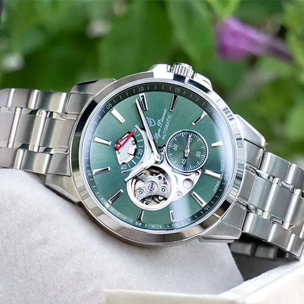 Đồng Hồ Nam Olym Pianus Automatic OP9908-881AGS-XL Màu Bạc Xanh Lá