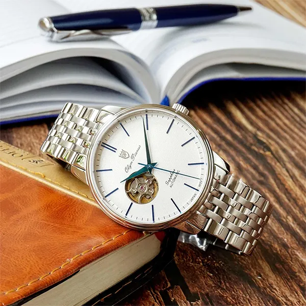Đồng Hồ Nam Olym Pianus Automatic Watch OP990-388AMS-T Màu Bạc