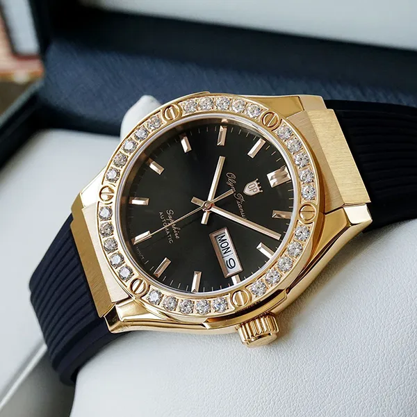 Đồng Hồ Nam Olym Pianus Classic Fusion Watch OP990-45ADGR-GL-D Màu Đen