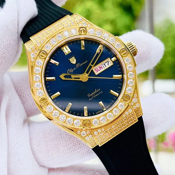 Đồng Hồ Nam Olym Pianus Fusion Watch OP990-45ADGK-GL-X Màu Xanh Phối Đen - Đồng hồ - Vua Hàng Hiệu
